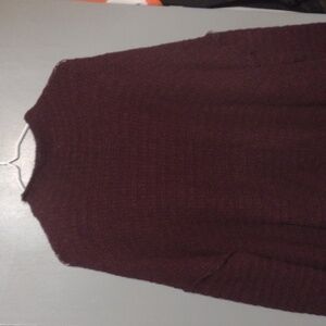 Oversized altered state maroon sweater size small zipper up the back